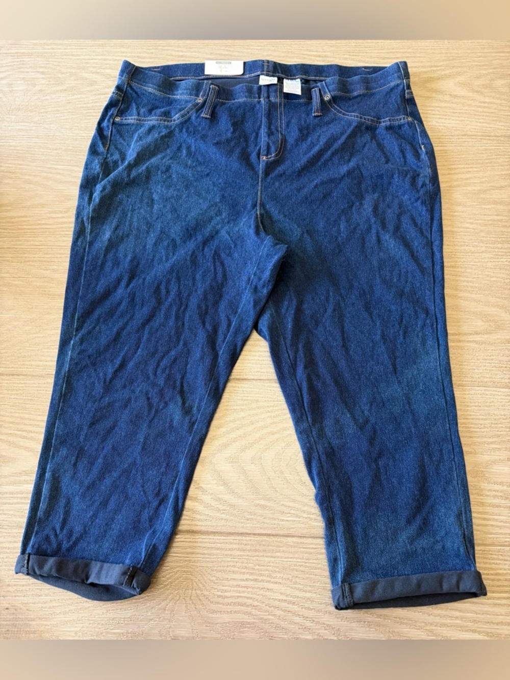 Terra & Sky Dark Blue Women’s Ankle Jeans - Cropped Fit - Picture 3 of 4